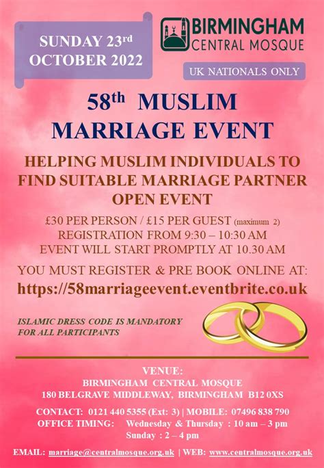 Muslim Marriage Events by UK Muslim Professionals